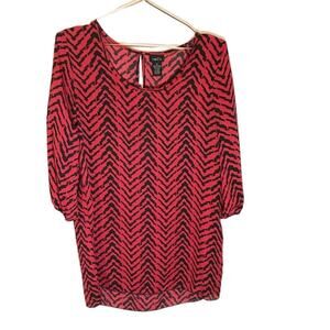 Rue 21 zebra black and red dress/tunic size medium